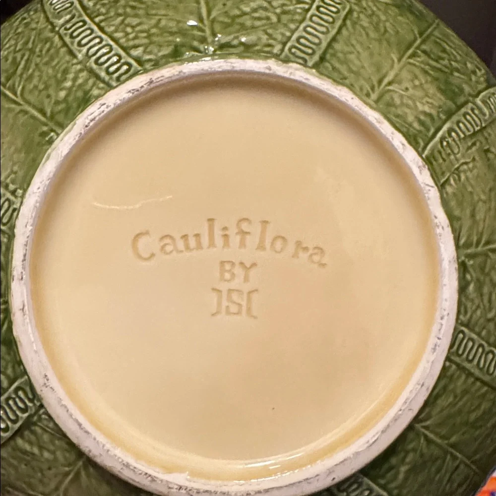 Vintage Cauliflower Ceramic Soup Tureen Cauliflora by JSC Bohemian Cottage